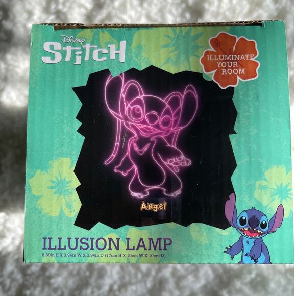Disney Stitch Angel Illusion Lamp NEW LED 3D Night Light Acrylic For Any Room - Picture 6 of 7